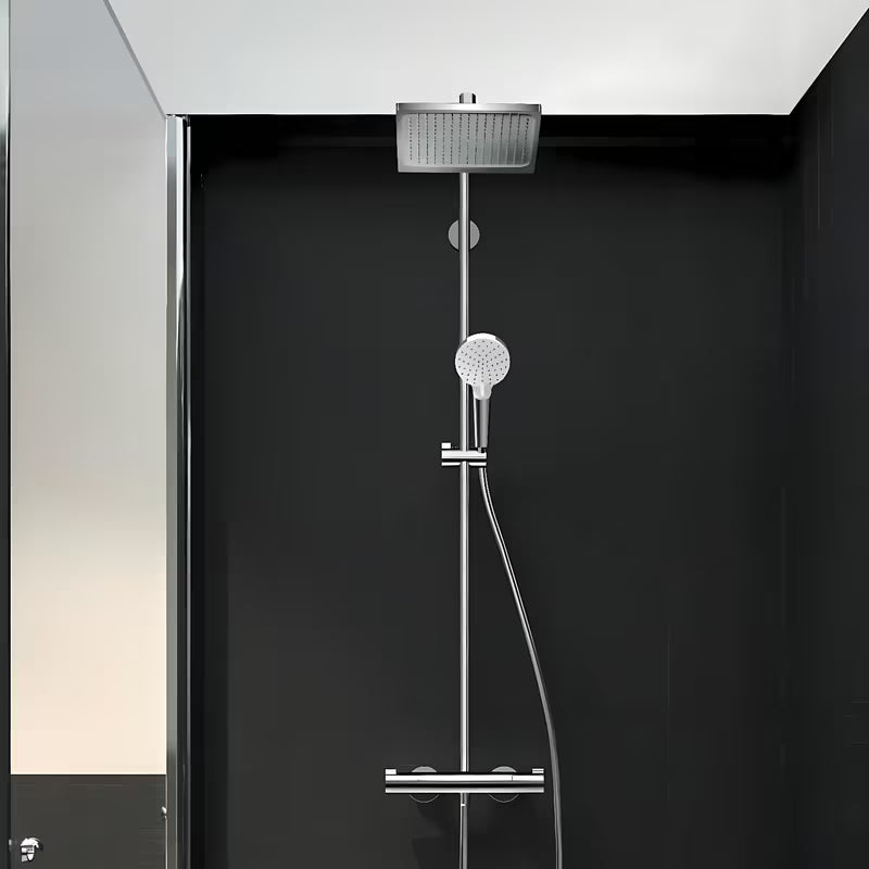 Hansgrohe Crometta E system prysznicowy z baterią termostatyczną w chromie z deszczownicą 240 mm i słuchawką prysznicową