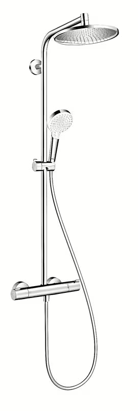 Hansgrohe Crometta S system prysznicowy z baterią termostatyczną, deszczownica 240 mm i słuchawka prysznicowa, chrom