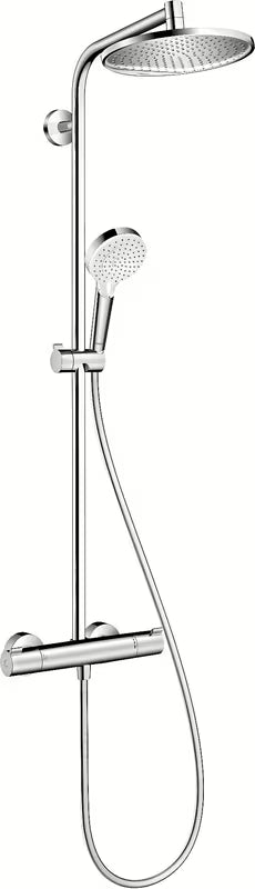 Hansgrohe Crometta S system prysznicowy z baterią termostatyczną w chromie z deszczownicą 240 mm i słuchawką prysznicową
