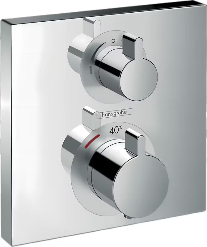 Hansgrohe Ecostat Square termostatyczna podtynkowa bateria prysznicowa w wykończeniu chrom
