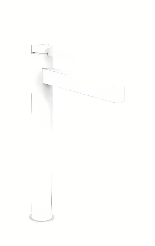 Hansgrohe Finoris wysoka bateria umywalkowa w matowej bieli z korkiem PushOpen