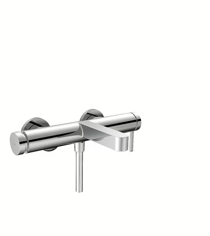 Ścienna bateria wannowa jednouchwytowa hansgrohe Finoris w chromie z przyciskiem Select