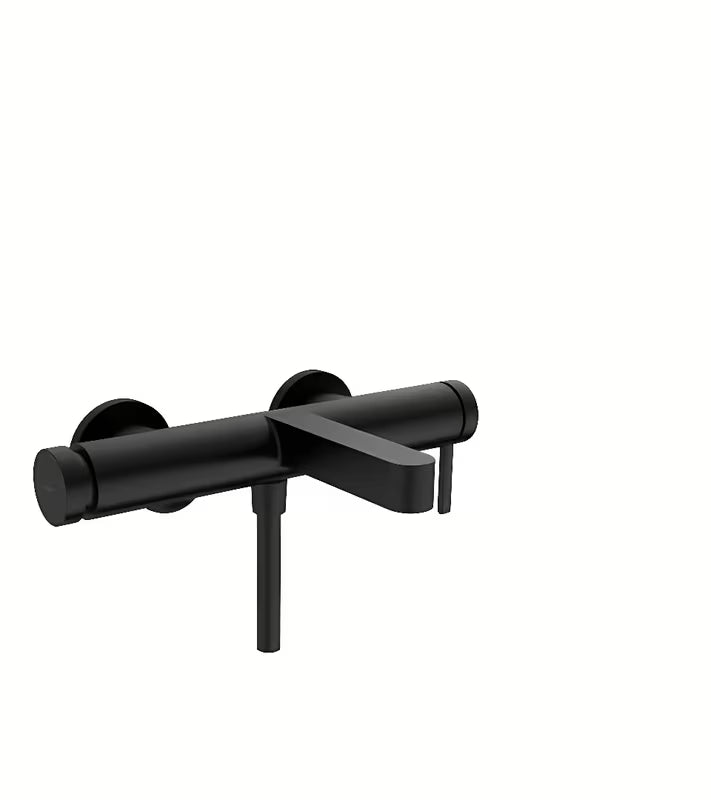 Ścienna jednouchwytowa bateria wannowa hansgrohe Finoris w czarnym macie z przełącznikiem Select