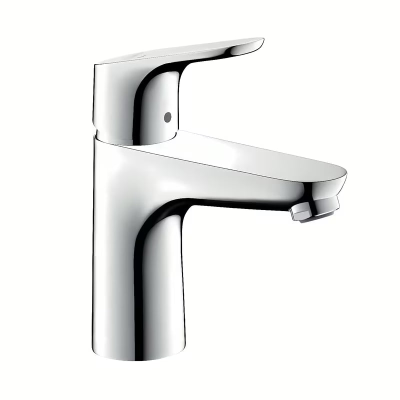 Chromowana jednouchwytowa bateria umywalkowa Hansgrohe Focus bez odpływu