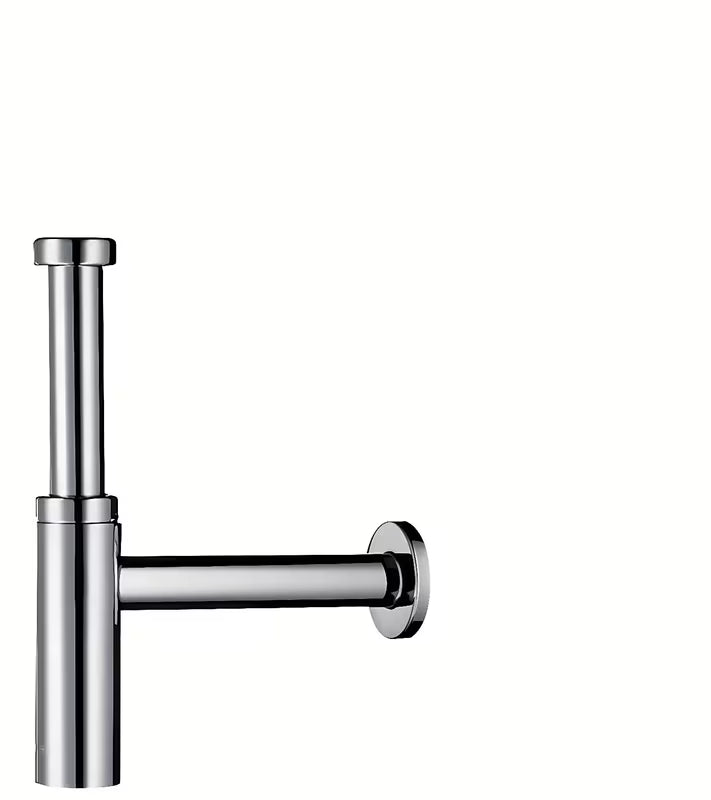 Chromowany syfon umywalkowy Hansgrohe Flowstar pro do eleganckiego montażu w łazience.