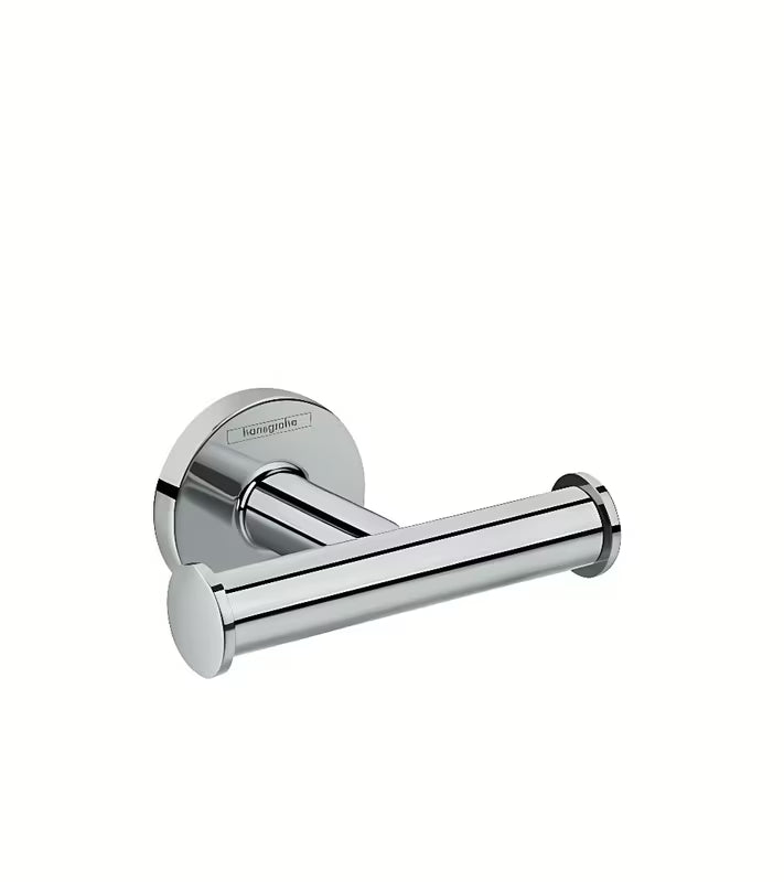 Hansgrohe Logis Universal wieszak 2 hakowy w błyszczącym chromie pro do wieszania ręczników na ścianie.