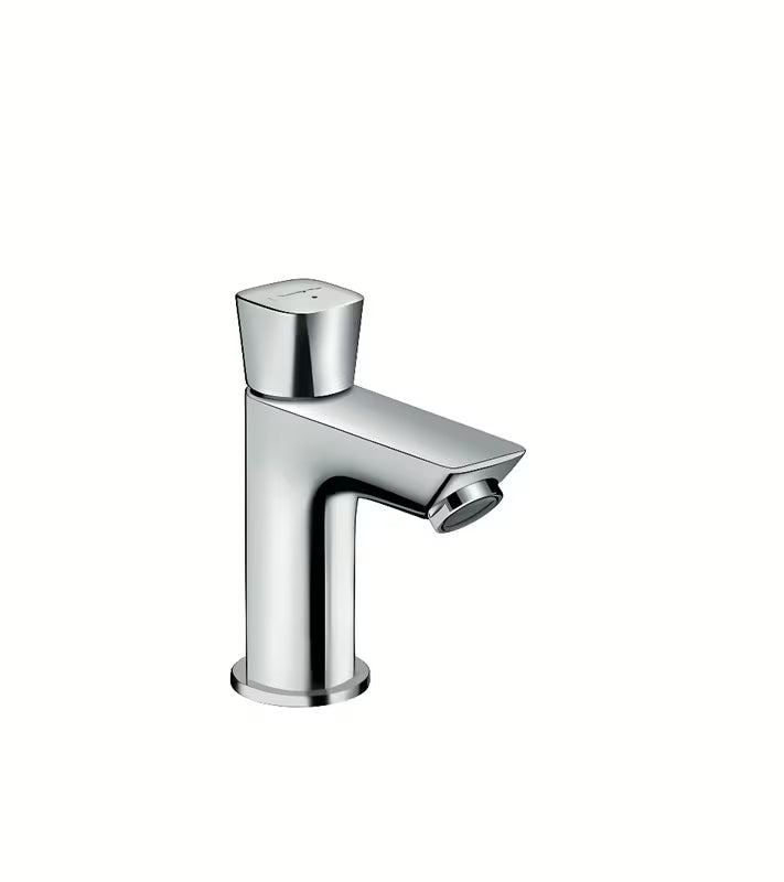Chromowana zawór umywalkowy Hansgrohe Logis 70 pro do zimnej wody bez zestawu odpływowego