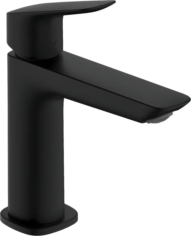 Hansgrohe Logis jednouchwytowa bateria umywalkowa w wykończeniu matowa czerń bez odpływu