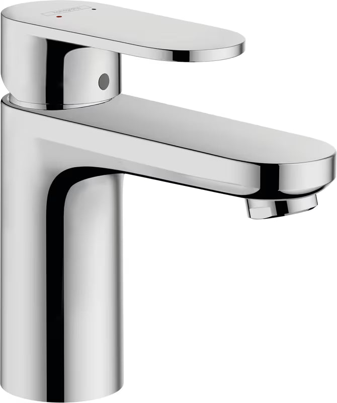 Chromowana jednouchwytowa bateria umywalkowa Hansgrohe Vernis Blend 100 bez odpływu