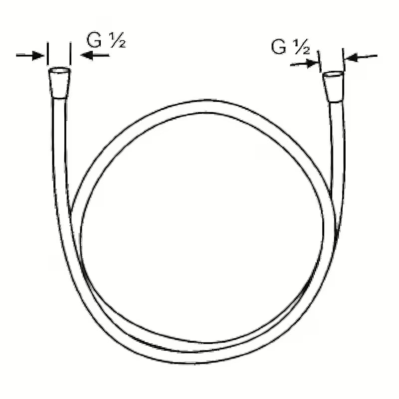 Wąż prysznicowy Hansgrohe Metaflex w wykończeniu chrom, długość 1,25 m, z gwintem G ½.