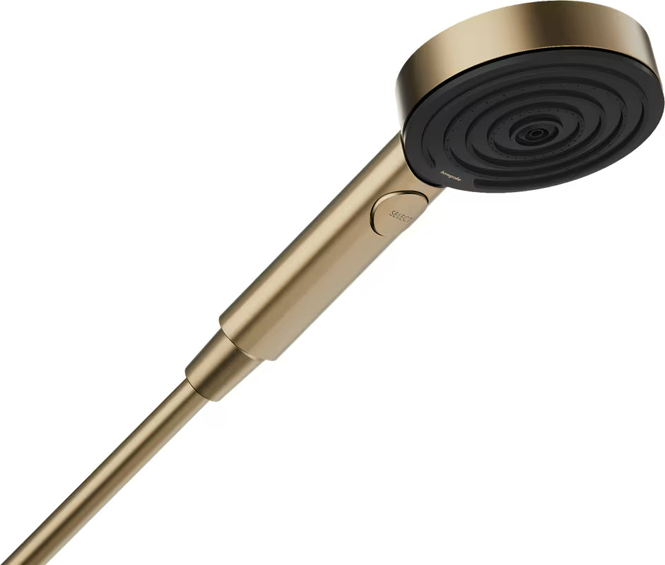 Hansgrohe Pulsify Select S słuchawka prysznicowa w szczotkowanym brązie z przyciskiem Select i 3 strumienie