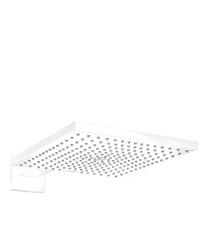 Hansgrohe Raindance E 300 kwadratowa deszczownica z ramieniem prysznicowym ściennym w matowej bieli