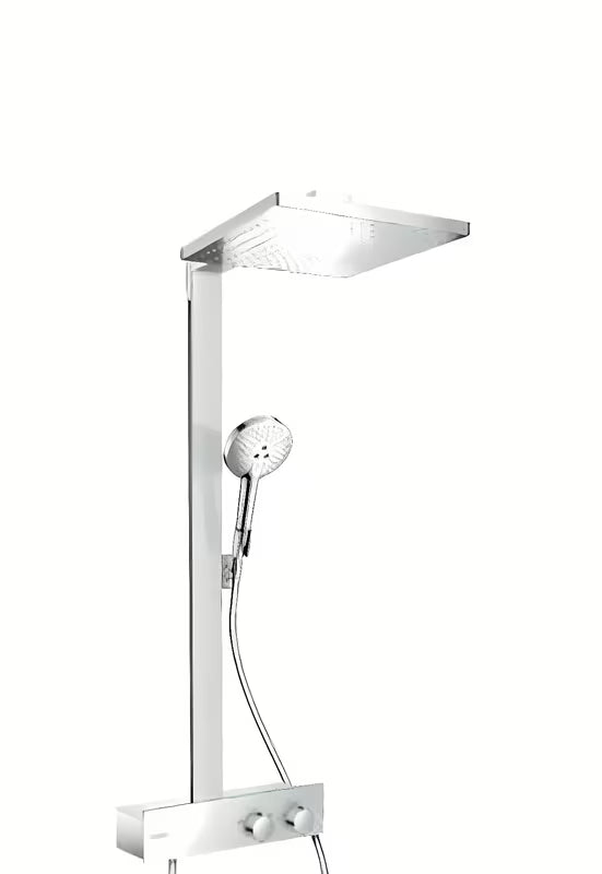 Hansgrohe Raindance E system prysznicowy z termostatem, chrom, z deszczownicą 300 × 300 mm i słuchawką prysznicową