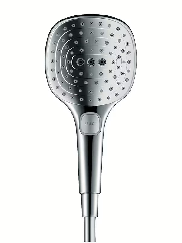 Słuchawka prysznicowa słuchawka prysznicowa Hansgrohe Raindance Select E w wykończeniu biały/chrom z przyciskiem Select