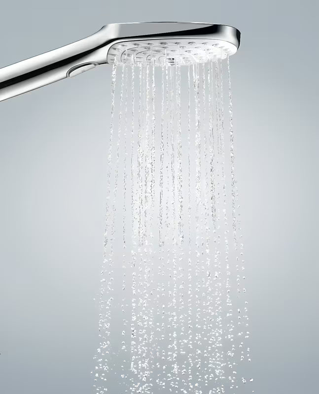 Słuchawka prysznicowa Hansgrohe Raindance Select E biały/chrom z przyciskiem Select i trzema strumieniami
