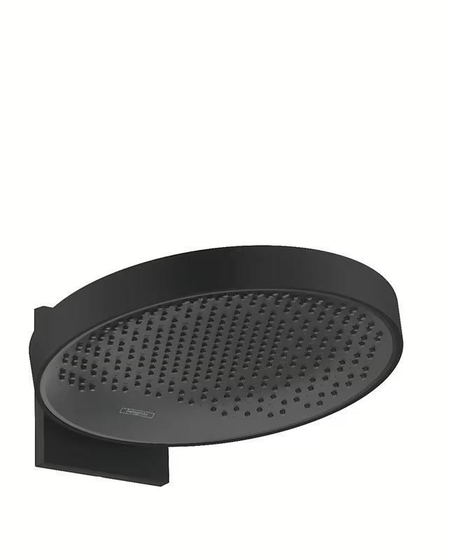 Deszczownica hansgrohe Rainfinity 360 mm w matowej czerni z antracytową tarczą strumieniową