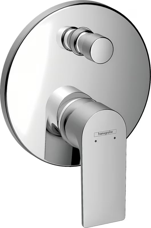 Podtynkowa jednouchwytowa prysznicowa i bateria wannowa Hansgrohe Rebris E w wykończeniu chrom