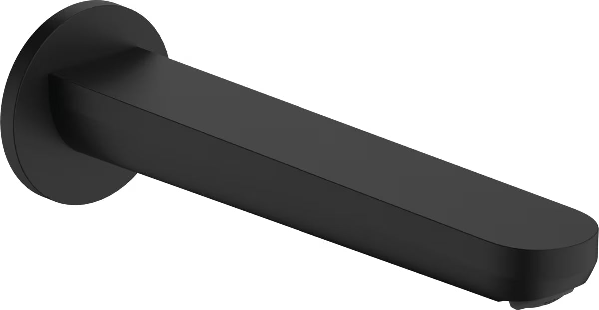 Hansgrohe Rebris S ścienny wylewka wannowa w matowej czerni z technologią AirPower