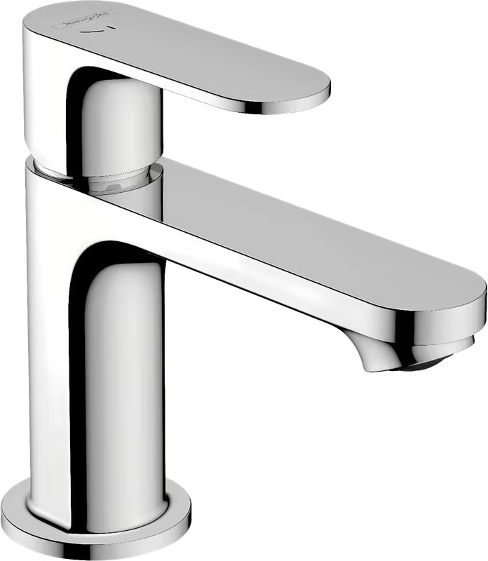 Chromowana bateria umywalkowa jednouchwytowa Hansgrohe Rebris S z funkcją CoolStart