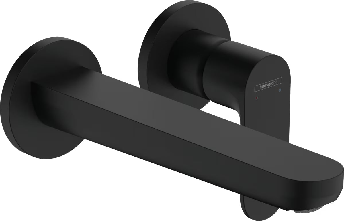 Hansgrohe Rebris S podtynkowa bateria umywalkowa w czarnym macie pro montaż ścienny