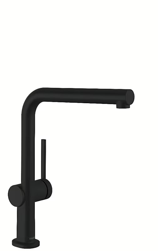 Hansgrohe Talis czarno-matowa bateria zlewozmywakowa z wyciąganą wylewką i wylewką w kształcie L