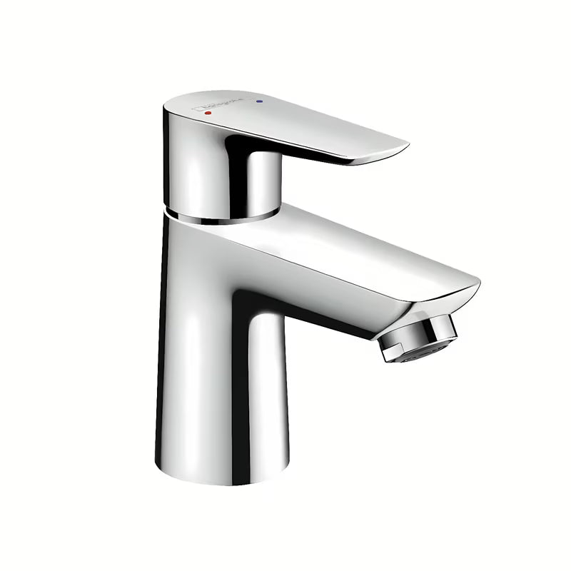 Chromowana jednouchwytowa bateria umywalkowa Hansgrohe Talis E 80 bez odpływu