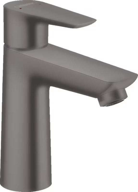 Bateria umywalkowa jednouchwytowa Hansgrohe Talis E 110 z odpływem w wykończeniu szczotkowany czarny chrom.