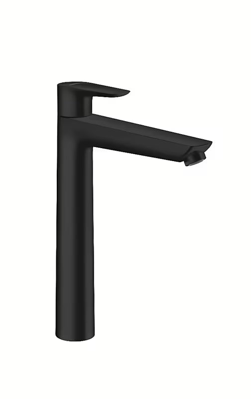 Hansgrohe Talis E wysoka bateria umywalkowa w matowej czerni bez odpływu