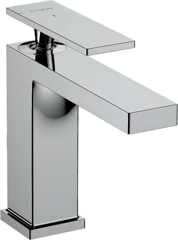Chromowana jednouchwytowa bateria umywalkowa Hansgrohe Tecturis E z technologią CoolStart