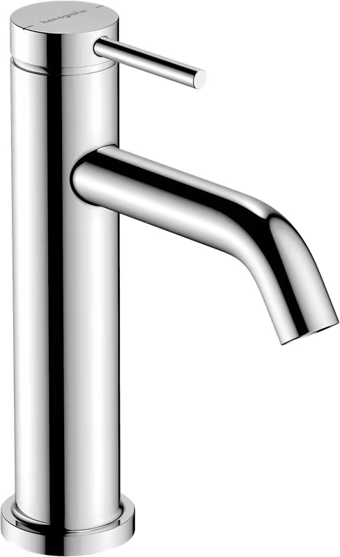 Chromowana jednouchwytowa bateria umywalkowa Hansgrohe Tecturis S 110 z oszczędną technologią EcoSmart+