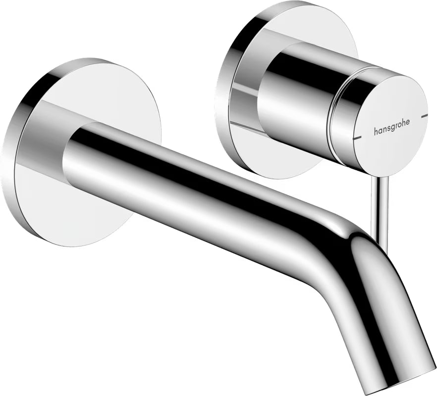 Podtynkowa bateria umywalkowa Hansgrohe Tecturis S w wykończeniu chrom pro montaż ścienny.