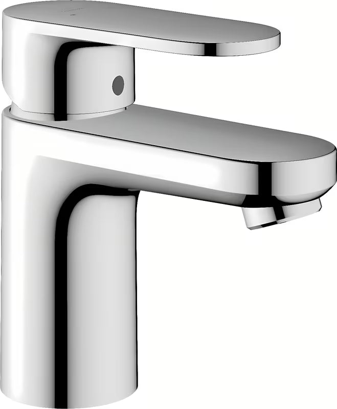 Chromowana bateria umywalkowa jednouchwytowa hansgrohe Vernis Blend 70 z odpływem i z korkiem automatycznym