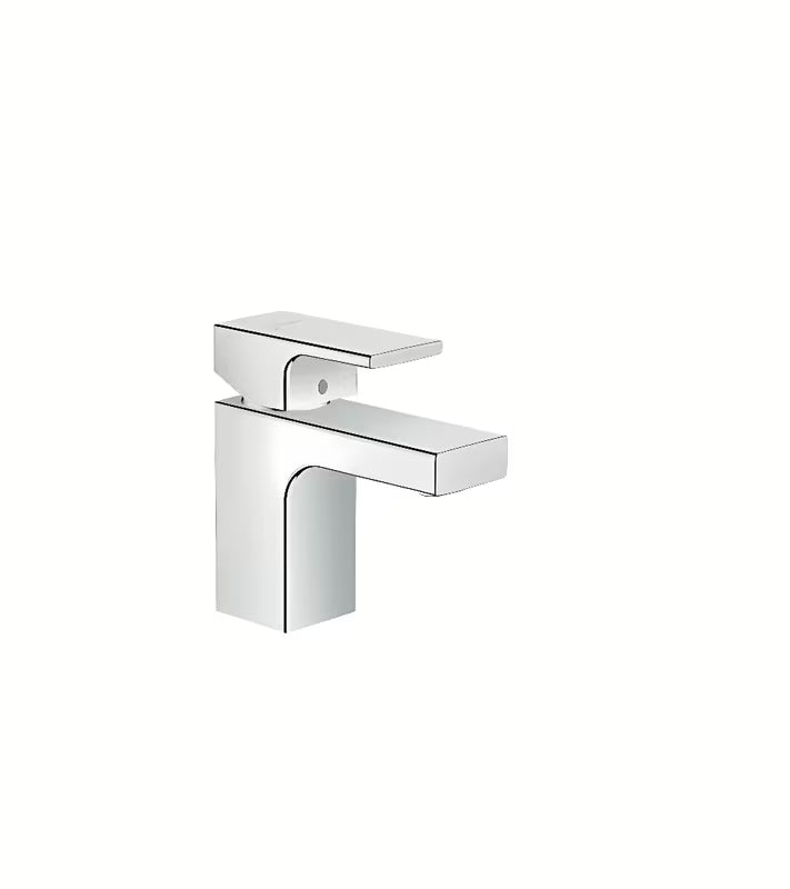 Chromowana jednouchwytowa bateria umywalkowa Hansgrohe Vernis Shape z technologią EcoSmart i AirPower