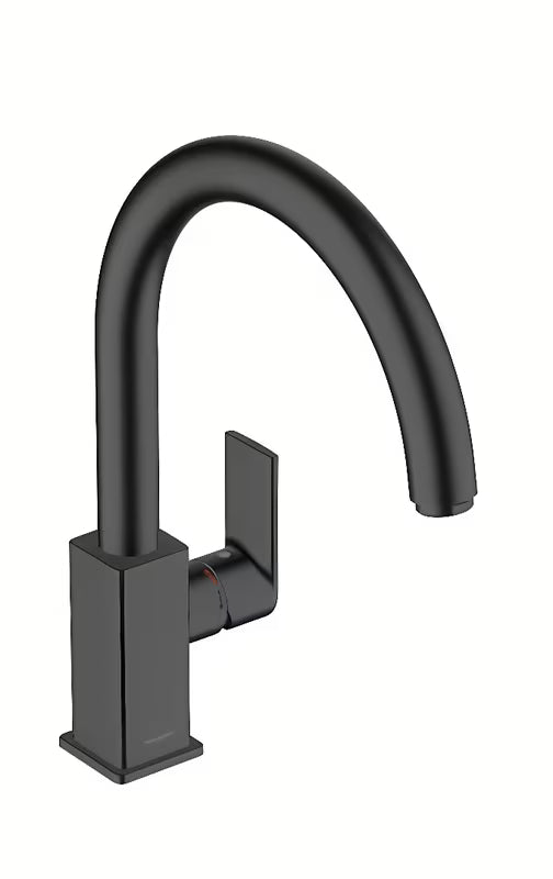 Hansgrohe Vernis Shape M35 bateria zlewozmywakowa z wysoką obrotową wylewką w matowej czerni