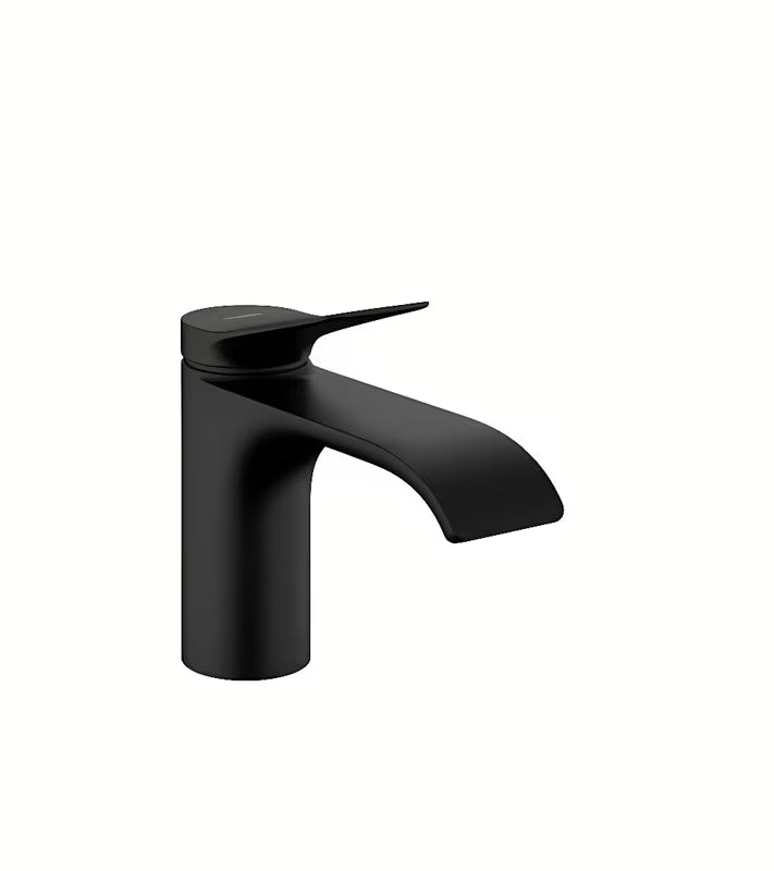 Hansgrohe Vivenis jednouchwytowa bateria umywalkowa w matowej czerni z ekstra szerokim strumieniem WaterfallStream