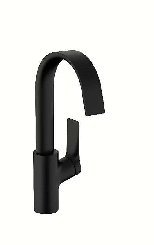 Hansgrohe Vivenis jednouchwytowa bateria zlewozmywakowa w matowej czerni z obrotową wylewką i szerokim strumieniem