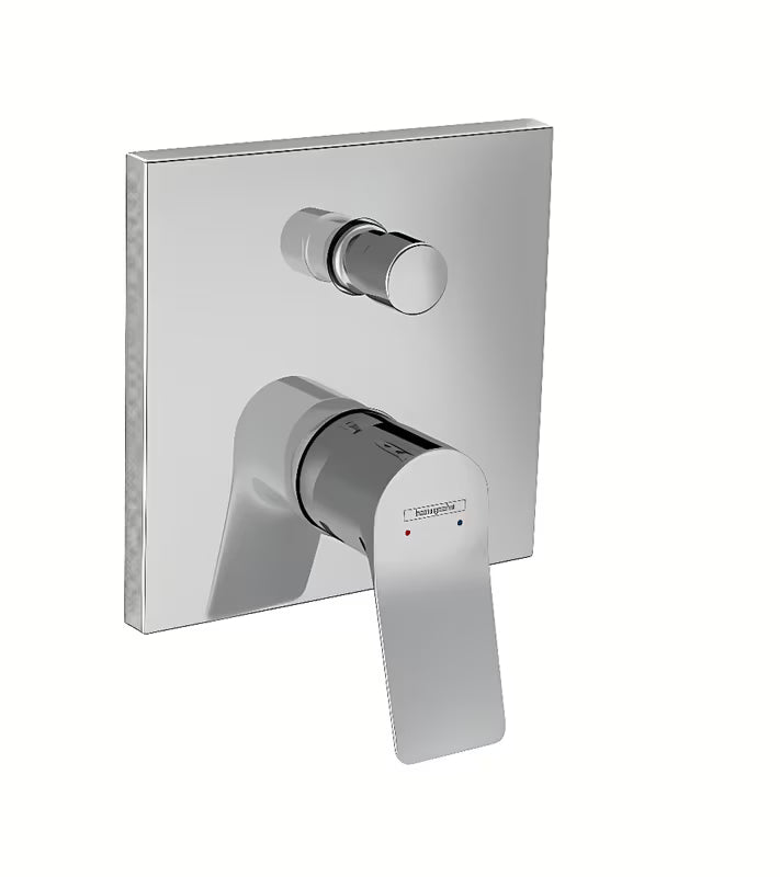 Podtynkowa jednouchwytowa prysznicowa i bateria wannowa hansgrohe Vivenis w wykończeniu chrom.