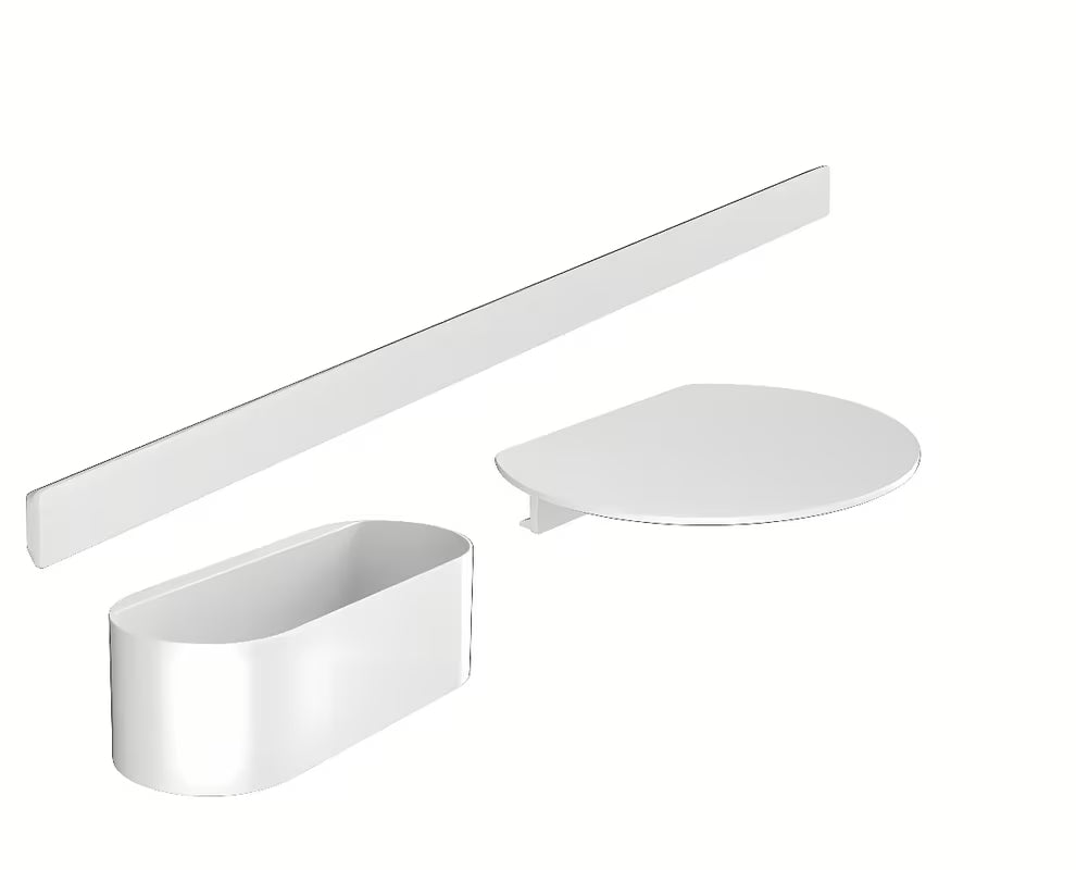 Hansgrohe wallstoris zestaw akcesoriów łazienkowych do wanny w matowej bieli z montażem bez wiercenia