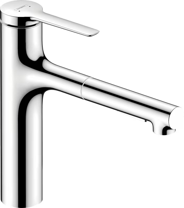 Hansgrohe Zesis M33 chromowana bateria zlewozmywakowa z wyciąganą wylewką i obrotową wylewką