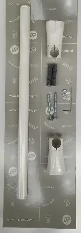Biały matowy wieszak na ręczniki pro elektryczny suszarka Hopa Escada 43x5 cm