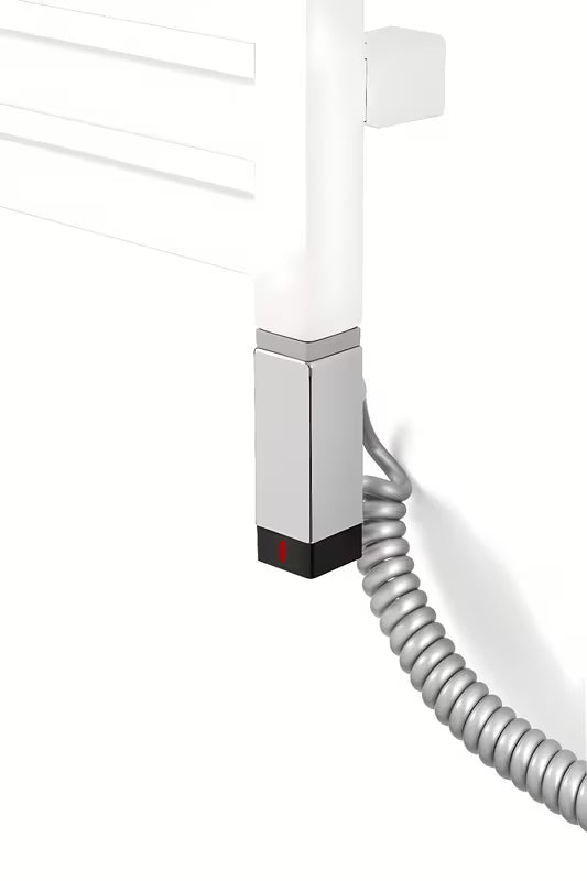 Błyszczący chromowany grzałka elektryczna do grzejnika House Level One pro grzejnik łazienkowy grzejnik łazienkowy o mocy 300 W.