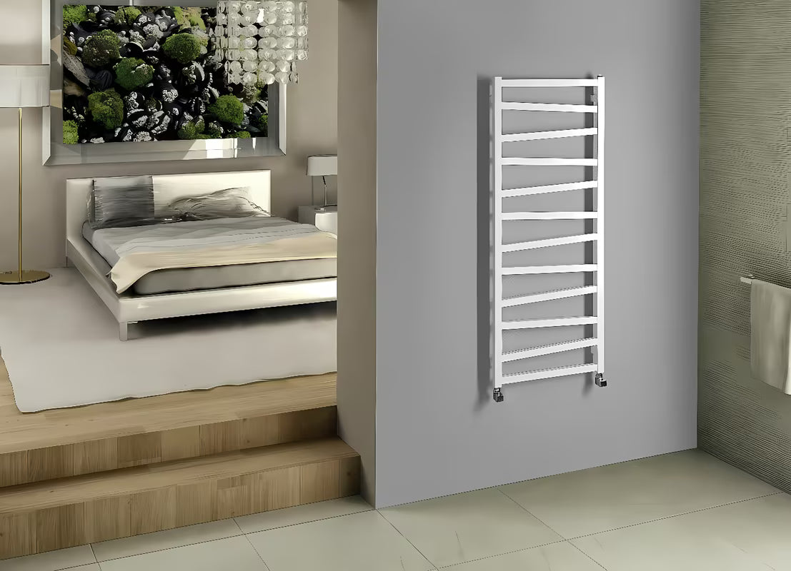 Biały kombinowany grzejnik łazienkowy House Level Zet 50x157,2 cm z podłączeniem bocznym