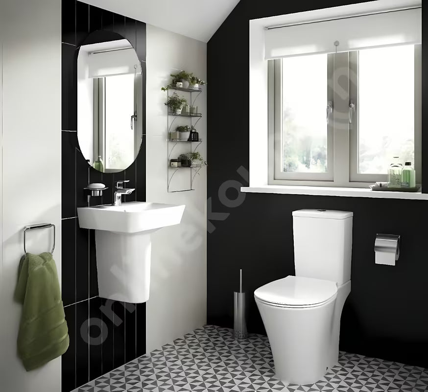 Biała ceramiczna mała umywalka Ideal Standard Connect Air 40x35 cm o prostym, minimalistycznym wzornictwie