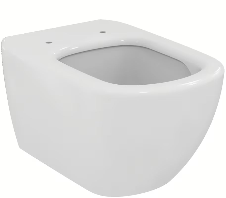 Białe miska WC wisząca Ideal Standard Tesi z technologią AquaBlade i deską soft Close