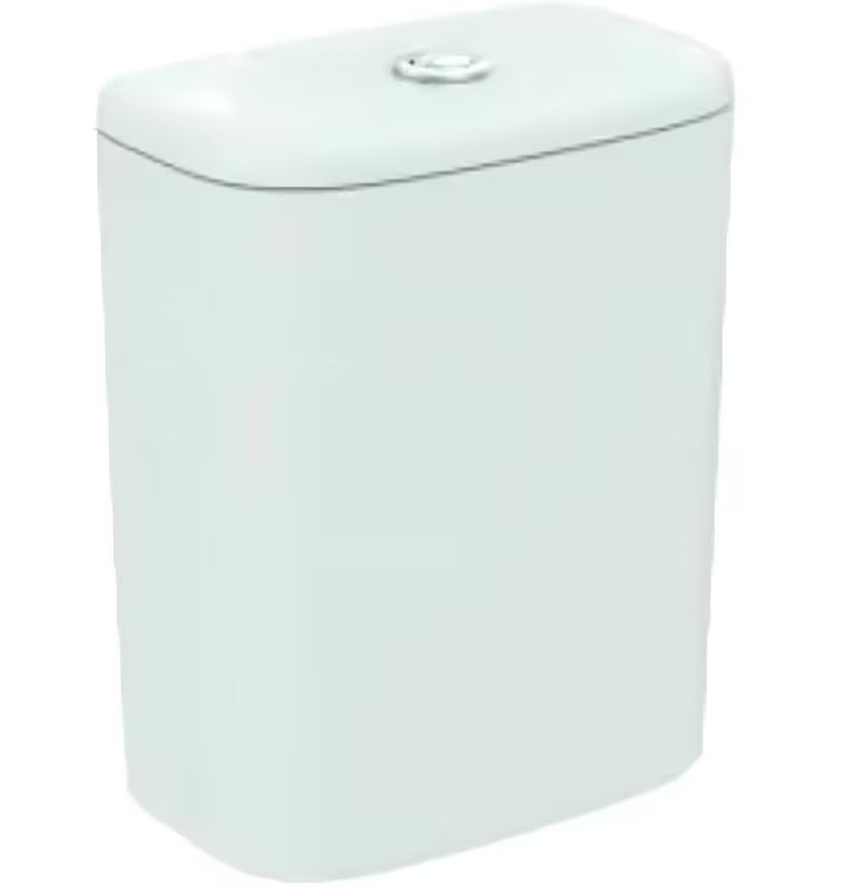 Biały ceramiczny zbiornik spłukujący Ideal Standard Tesi pro KOMPAKT wc z funkcją podwójnego spłukiwania DualFlush