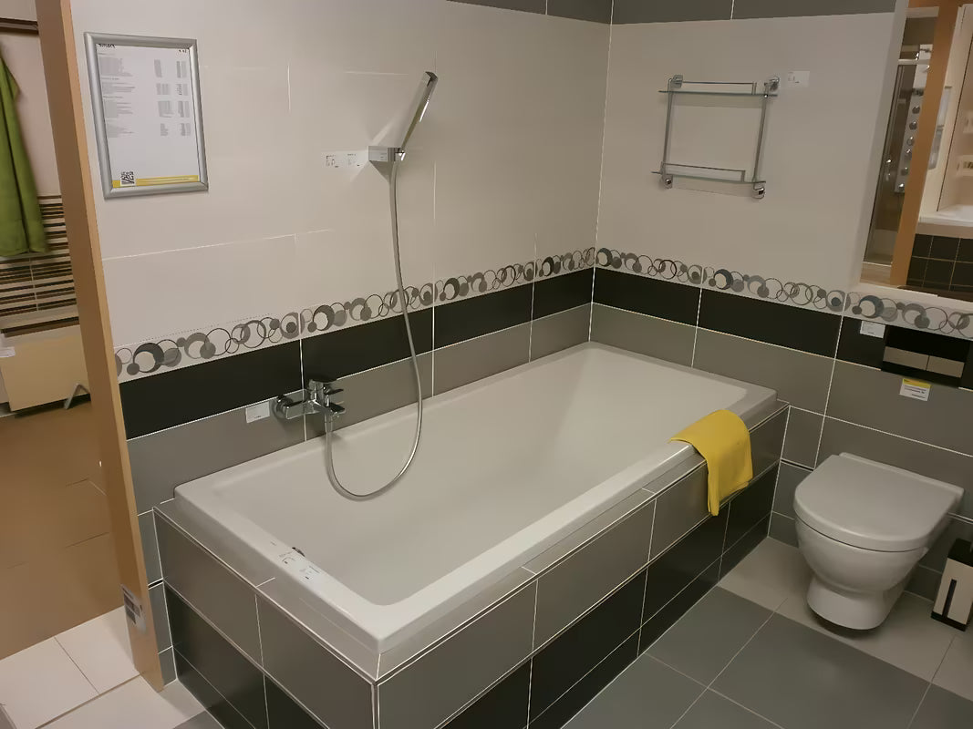 Prostokątna wanna akrylowa Jika Cubito 180x80 cm o nowoczesnym, geometrycznym designie