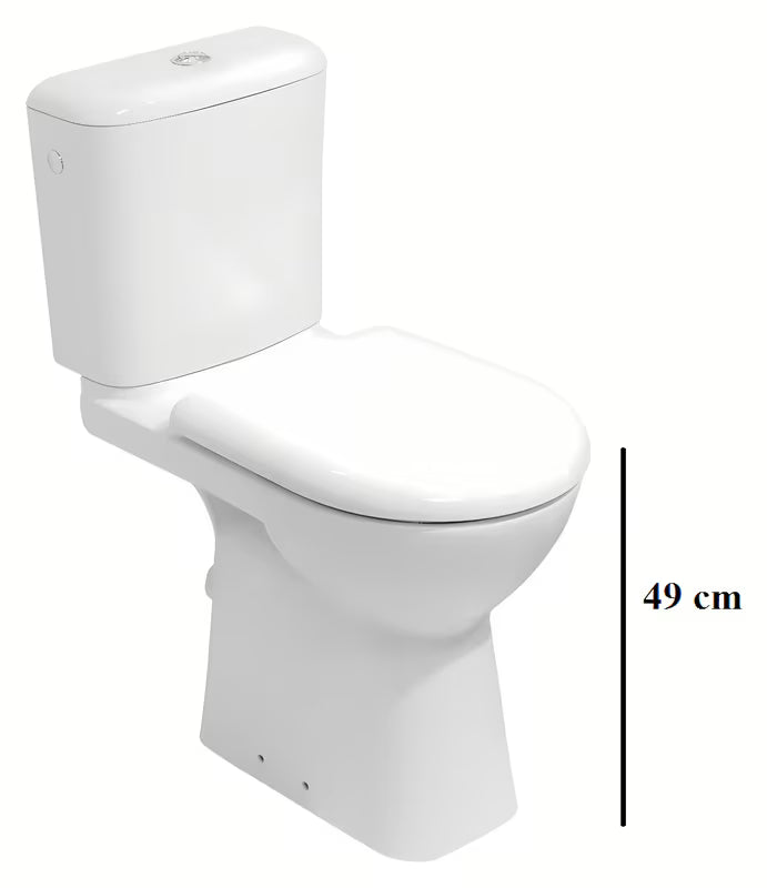 Białe KOMPAKT wc Jika Deep ze spłukiwaniem DualFlush i odpływem poziomym
