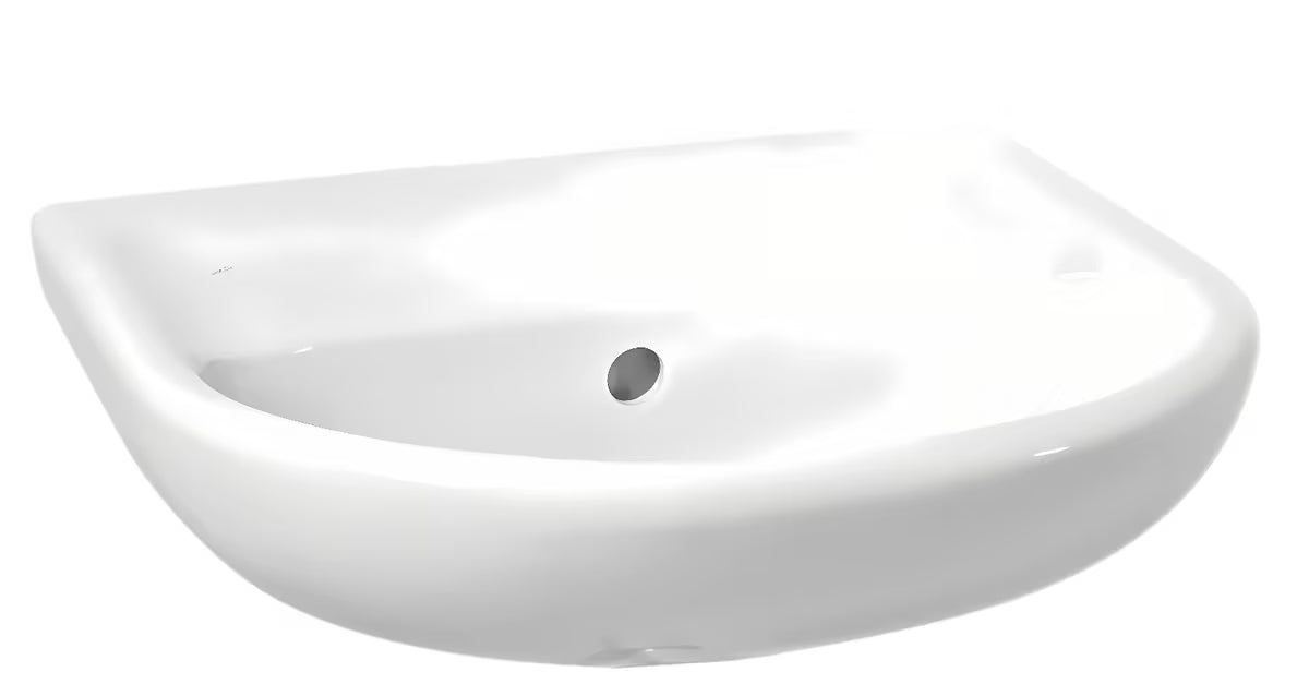 Biała wiszące ceramiczna umywalka Jika Lyra Plus 50x41 cm bez otworu na baterię