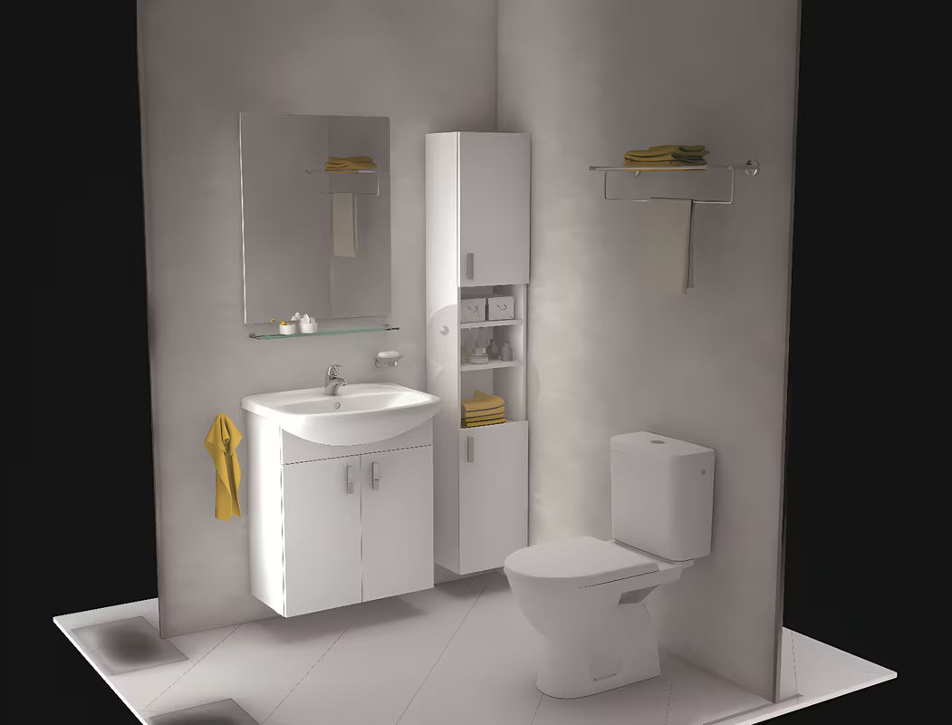 Biały kompakt WC MISKA wc Jika Lyra Plus z odpływem pionowym i spłuczką DualFlush