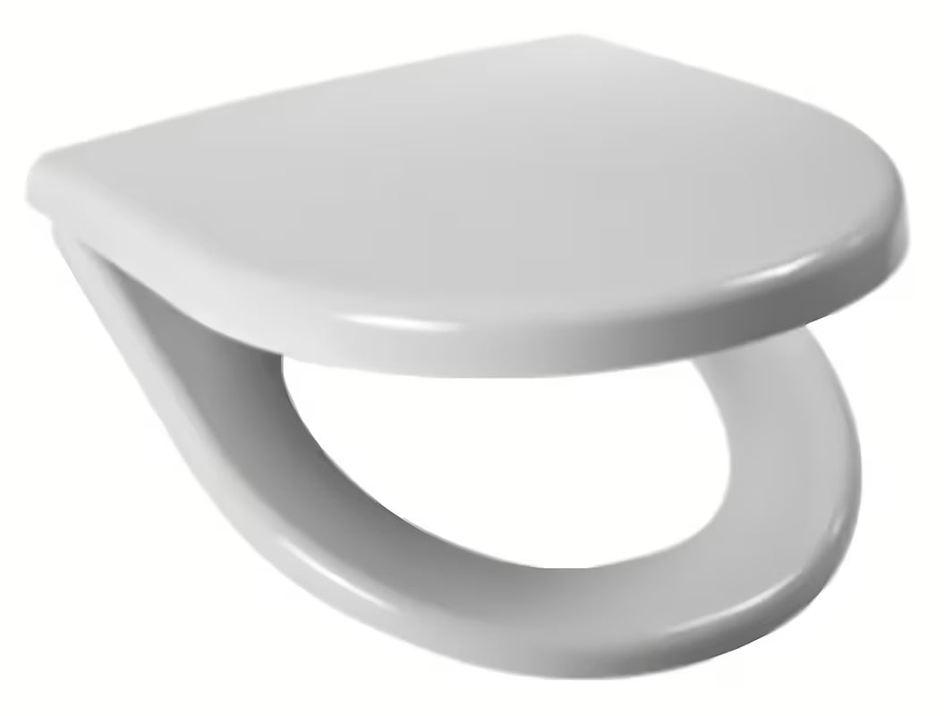 Biała DESKA sedesowa Jika Lyra Plus z duroplastu z technologią soft Close i plastikowymi zawiasami.